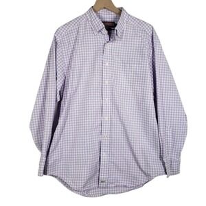 Vineyard Vines Murray Plaid Button Front Shirt Men's L Purple‎
